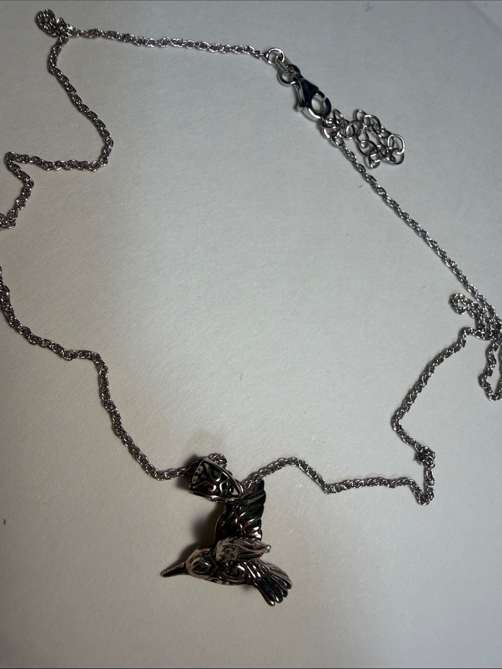 Silver Hummingbird Pendant Necklace - Unbranded ATI 925 made in Italy